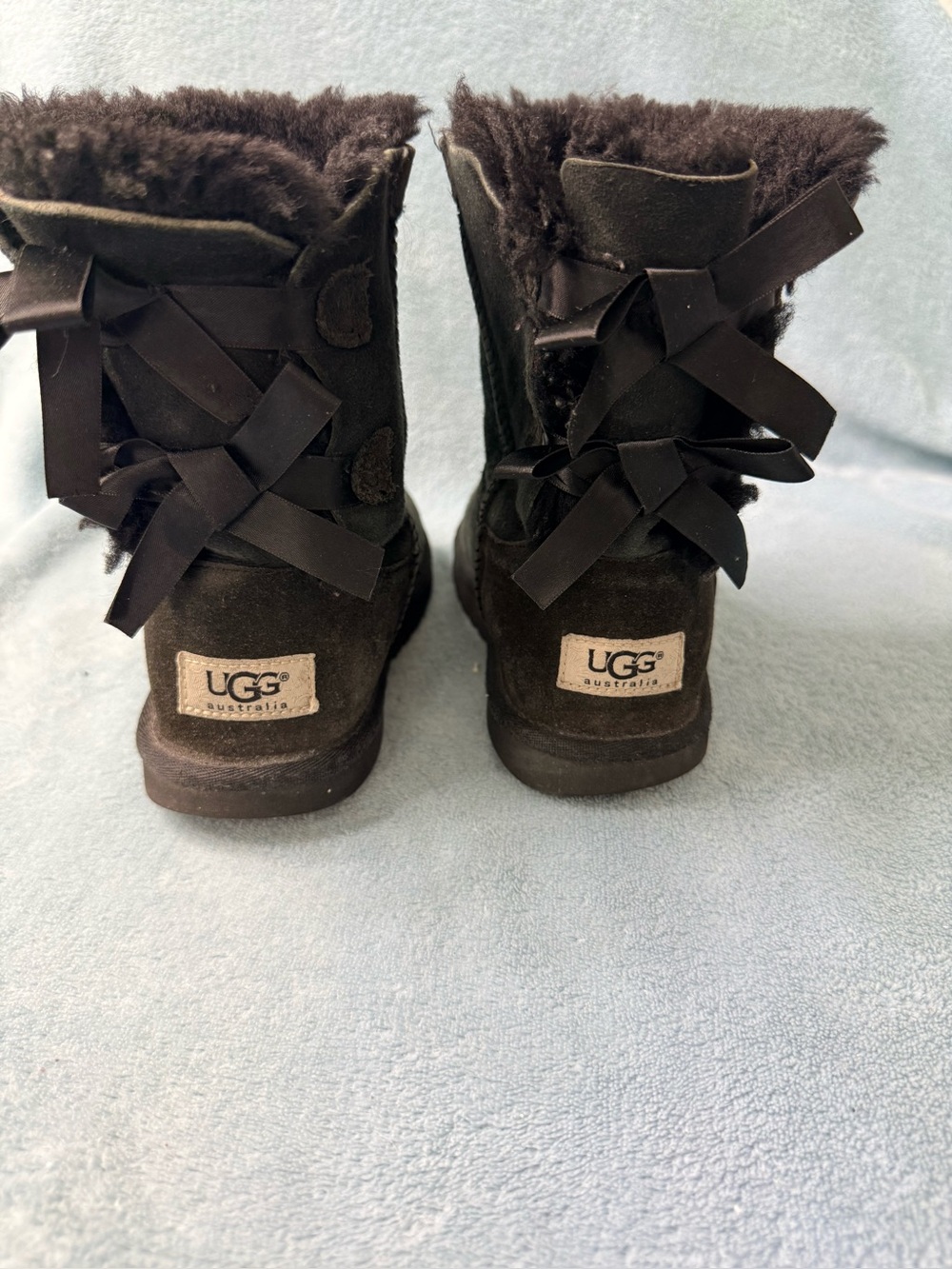 UGG Black Shearling-Lined Boot Interior Detail